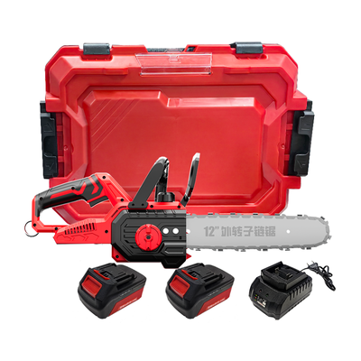 JP-LJ12T 12 Inch 1100W Brushless Cordless Chainsaw Kit With 2 Batteries For Garden And Orchard Maintenance