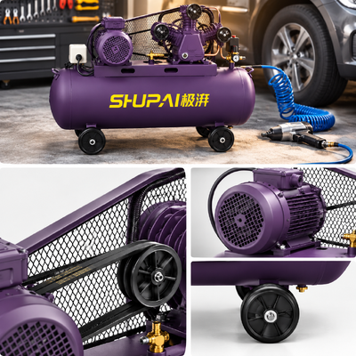 Portable Belt Driven Air Compressor W-0.36/8 3.0kW 90L Oil Lubricated Workshop Compressor