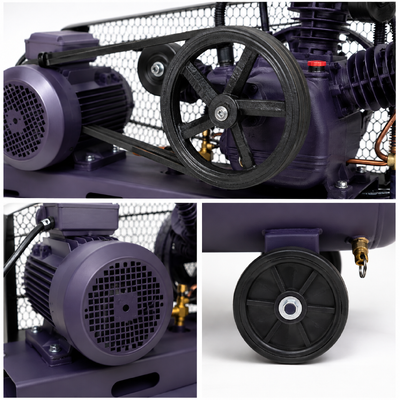 Portable Belt Driven Air Compressor W-0.36/8 3.0kW 90L Oil Lubricated Workshop Compressor