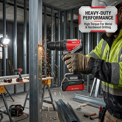 Brushless Cordless Drill 21V High Power 2 Battery 1 Charger Kit For OEM Global Distribution