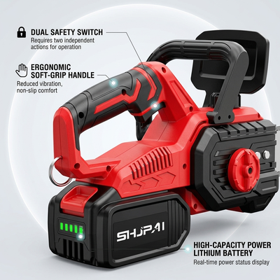 12 Inch Brushless Cordless Chainsaw 21V Battery Powered Electric Chain Saw For Wood Cutting