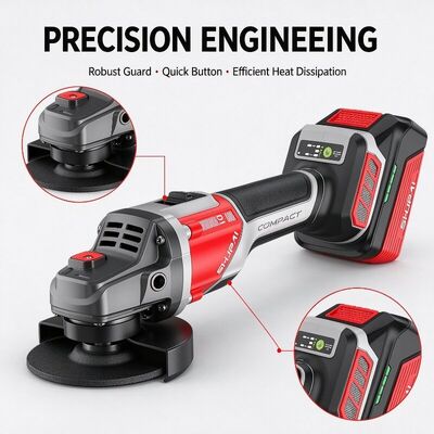 125mm Cordless Angle Grinder With 10000RPM Brushless Motor Battery Angle Grinder For Metal Cutting