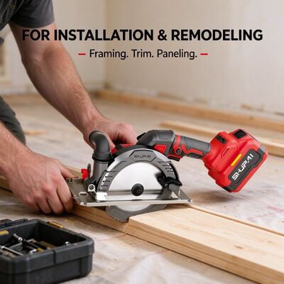 5500RPM Cordless Circular Saw With Brushless Copper Motor And 0-63mm Cutting Depth For Woodworking