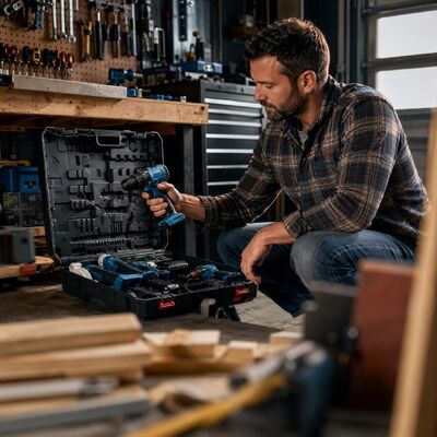 21V Cordless Tool Set 350N.M Brushless Impact Drill 4.0Ah With 5 Batteries 2 Chargers