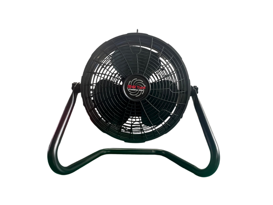 14 Inch Bottom Mounted Battery Fan With 50W High Velocity 6m³/min Airflow 3 Speed Timer