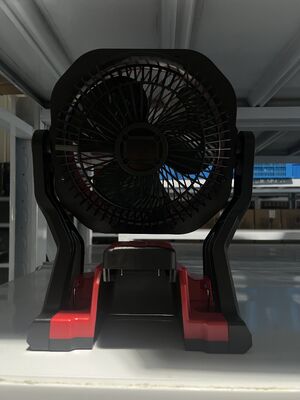 10 Inch Multi Function Lithium Fan With LED Light 5m³/min Airflow USB Compatible