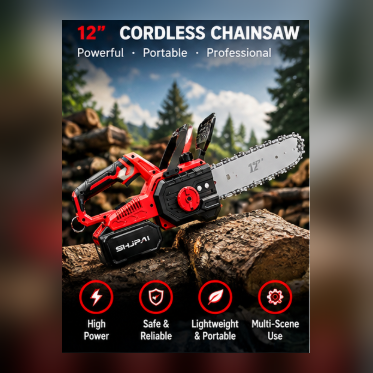 21V 12 Inch Brushless Motor Cordless Chainsaw Battery Chainsaw For Wood Cutting
