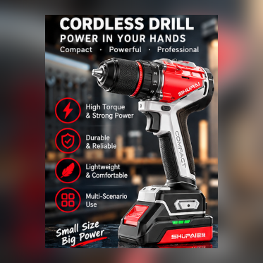 20V Cordless Drills 13mm Keyless Chuck 60Nm Torque Lithium Ion Battery Powered Compact Driver