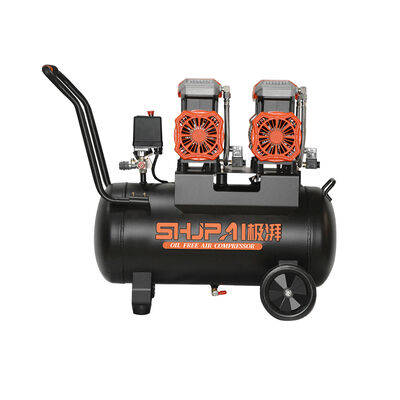 50L Oil Free Silent Air Compressor With 276L/min High Flow And Double Head Motor