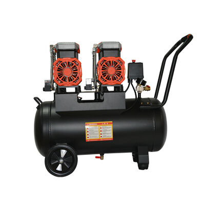 50L Oil Free Silent Air Compressor With 276L/min High Flow And Double Head Motor