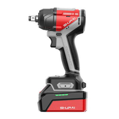 20V Cordless Tire Impact Wrench 350N·m Lug Nut Driver 1/2inch With 2 Batteries