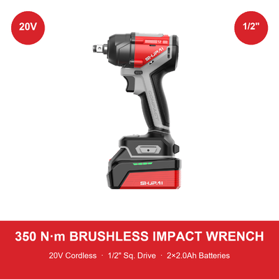 Brushless Cordless Impact Wrench 350N·m 20V OEM Private Label Supplier Kit