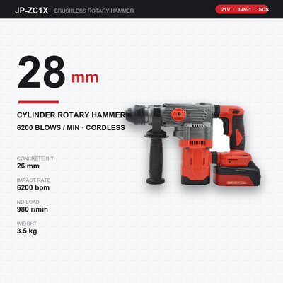 Brushless Rotary Hammer OEM 21V Cordless 28mm Cylinder Wholesale Supplier