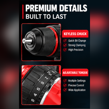 60N.M 20V Cordless Drills 13mm Keyless Chuck Small Cordless Handheld Rechargeable Drill