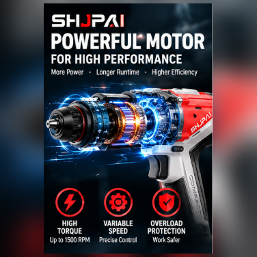 21+1 Clutch Cordless Drill Driver 13mm Keyless Chuck 60N.M Compact 1.3kg Brushless Kit