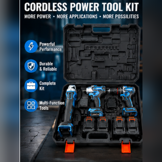 21V 4.0Ah Cordless Power Tool Combo Kit 3 Piece Brushless Tools Set With Battery Charger