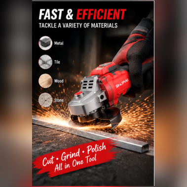 8000RPM Cordless Angle Grinder Brushless 20V Lithium Battery Powered Metal Cutting Grinding Tool