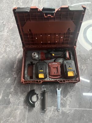 SHJPAI 21V Brushless Angle Grinder 9000 RPM Variable Speed 100mm Cordless Grinding Tool Kit