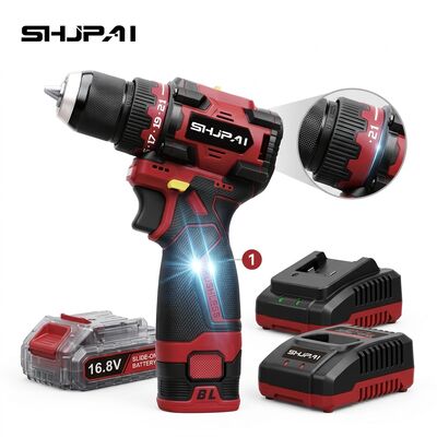 TG1810 16.8V Brushless Drill 60N.M Max Torque Dual Speed 2 Batteries 3/8" Keyless Chuck