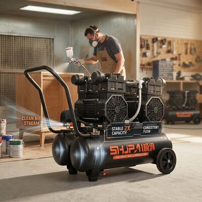 Spray Painting Air Compressor High Flow Coating Unit 220V 50L Piston Machine XB180