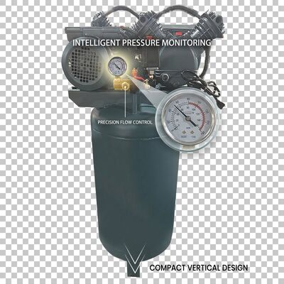 Spray Painting Air Compressor 8 Bar 100L Vertical Tank 1.5KW Belt Driven 170 L/min