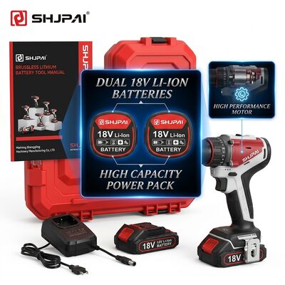 16V Brushless Drill Driver 60N.M Torque 0.84kg Cordless Screwdriver Kit With 2 Batteries Hard Case