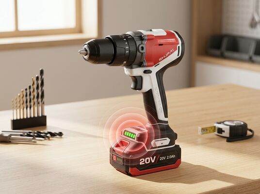 SHJPAI 20V Brushless Cordless Drill 13mm Keyless Chuck 60N.M Torque 2060RPM Lightweight