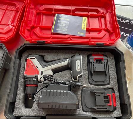 SHJPAI 20V Brushless Cordless Drill 13mm Keyless Chuck 60N.M Torque 2060RPM Lightweight