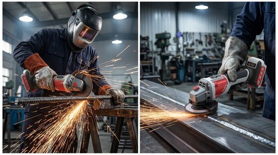 SHJPAI JP-JM125X 20V Brushless Cordless Angle Grinder 100mm 125mm Dual Size Variable Speed Kit