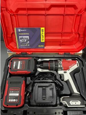 SHJPAI JP-CJ125X 20V Brushless Cordless Impact Drill 125Nm High Torque 13mm Chuck 2x 4.0Ah Kit