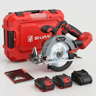 SHJPAI JP-YJ165YX 20V Brushless Cordless Circular Saw 165mm Blade 63mm Cutting Depth Kit