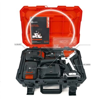 21V Brushless Cordless Drill 60N.M High Torque 13mm Keyless Chuck LED Work Light