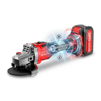 JP-JM10B 21V Brushless 100mm 4 Inch Cordless Angle Grinder Kit With Two 4.0Ah Batteries