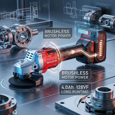 JP-JM10B 21V Brushless 100mm 4 Inch Cordless Angle Grinder Kit With Two 4.0Ah Batteries
