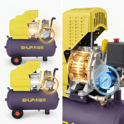 2.5HP 220L/min Low Noise Portable Air Compressor Piston Pump For Woodworking Painting
