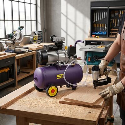 2.5HP 220L/min Low Noise Portable Air Compressor Piston Pump For Woodworking Painting
