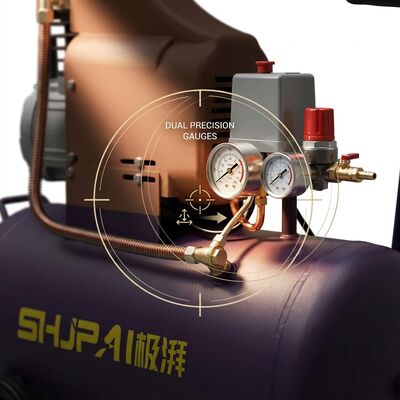 50L Direct Drive Air Compressor 2.5HP 204L/min High Flow 8Bar Low Noise For Woodworking Auto Repair