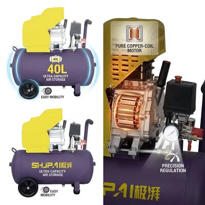 2KW Direct Drive Air Compressor With 220L/min Exhaust And 40 Liter Tank For Professional Use