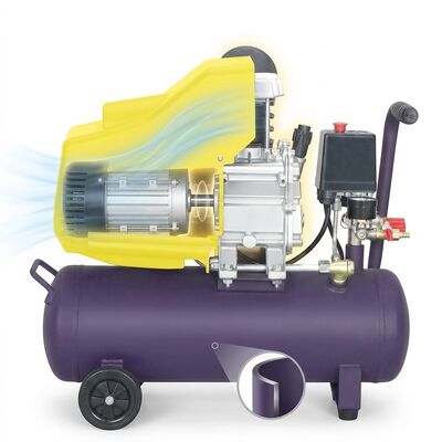 2HP Direct Drive Air Compressor With 25L Tank And 204L/MIN Air Delivery For Home Use