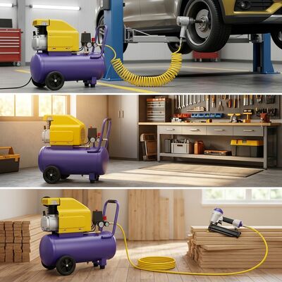 SHJPAI 25L Direct Drive Air Compressor 8Bar Low Noise Design Portable Piston Type For Professional Use