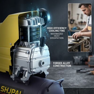 SHJPAI 25L Direct Drive Air Compressor 8Bar Low Noise Design Portable Piston Type For Professional Use