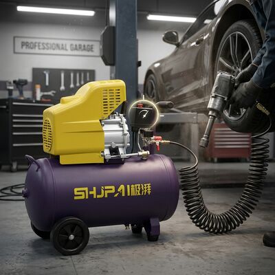 50L Direct Drive Air Compressor 2.5HP 220L/Min Max Flow 8Bar Heavy Duty Oil Free Low Noise
