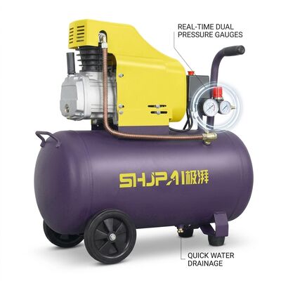 50L Direct Drive Air Compressor 2.5HP 8Bar 190L/Min Low Noise Oil Free Portable